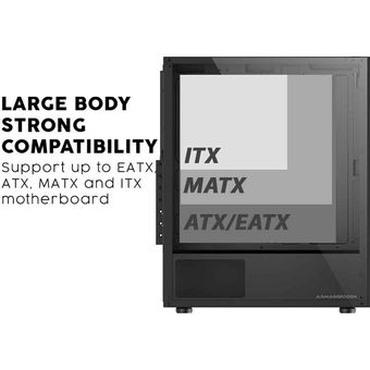 Armaggeddon Aero VII ATX Gaming PC Case w/ Tempered Glass