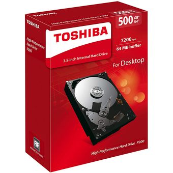 Toshiba P300 Desktop PC 3.5" SATA Hard Drive, 500GB [HDWD105UZSVA]