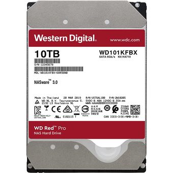 Western Digital WD Red Pro NAS Hard Drive, 10TB / 256MB Cache