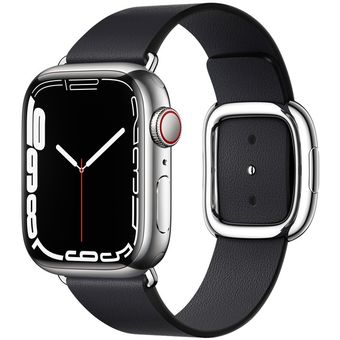 Apple Watch Series 7 (41mm, GPS + Cellular) - Stainless Steel Case with Modern Buckle