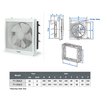 Panasonic Wall Mount Ventilation Fan [FV-25AL9VBH]