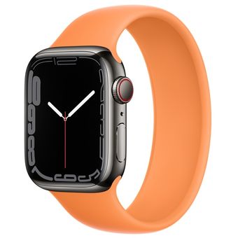 Apple Watch Series 7 (45mm, GPS + Cellular) - Stainless Steel Case with Solo Loop