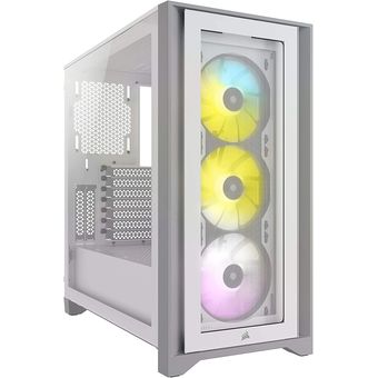 Corsair iCUE 4000X RGB Tempered Glass Mid-Tower ATX Case - White
