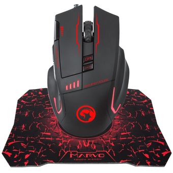 Marvo G909 Wired Optical Gaming Mouse + G1 Mouse Pad [G909+G1]