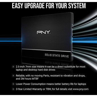 PNY CS900 2.5'' SATA III SSD, 120GB