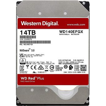 Western Digital WD Red Plus NAS Hard Drive 3.5", 14TB / 512MB Cache