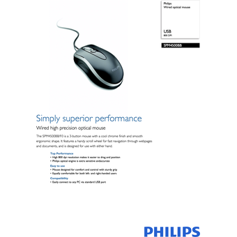 Philips Wired optical mouse [SPM4500BB/93]