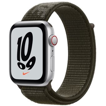Apple Watch SE 2020 (44mm, GPS + Cellular) - Aluminum Case with Nike Sport Loop