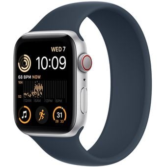 Apple Watch SE 2022 (40mm, GPS + Cellular) - Silver Aluminum Case with Solo Loop
