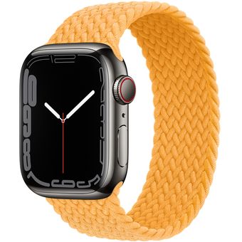 Apple Watch Series 7 (45mm, GPS + Cellular) - Stainless Steel Case with Braided Solo Loop