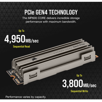 Corsair MP600 CORE 4TB M.2 NVMe PCIe Gen. 4 x4 SSD