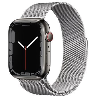 Apple Watch Series 7 (45mm, GPS + Cellular) - Stainless Steel Case with Milanese Loop