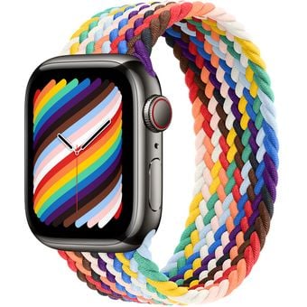 Apple Watch Series 8 (45mm, GPS + Cellular) - Graphite Stainless Steel Case with Braided Solo Loop