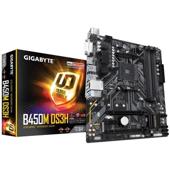 GIGABYTE B450M DS3H (rev. 1.x), mATX motherboard
