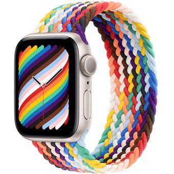 Apple Watch SE 2022 (44mm, GPS) - Starlight Aluminum Case with Braided Solo Loop