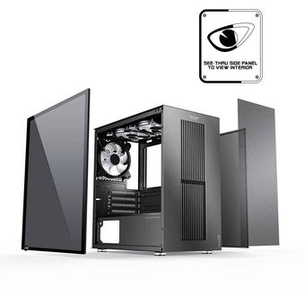 Armaggeddon Tron VII Micro-ATX Gaming PC Case w/ Tempered Glass