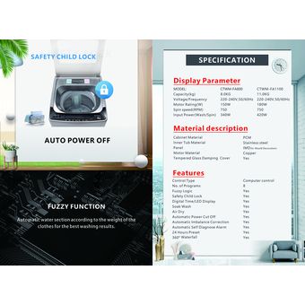 Isonic 8KG Top Load Fully Auto Washer [CTWM-FA800]