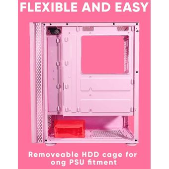 Armaggeddon Ruby B-V Pink ATX Gaming PC Case