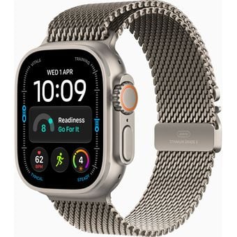 Apple Watch Ultra 4 (49mm, GPS + Cellular) - Titanium Case with Titanium Milanese Loop