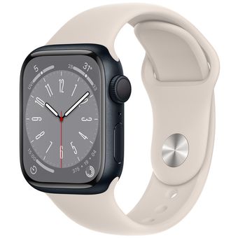 Apple Watch Series 8 (41mm, GPS) - Midnight Aluminum Case with Sport Band