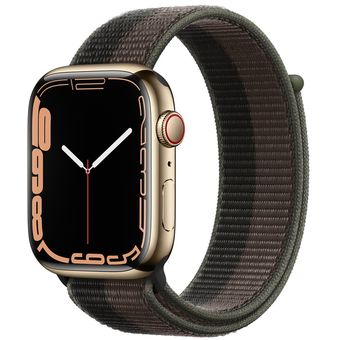 Apple Watch Series 7 (45mm, GPS + Cellular) - Stainless Steel Case with Sport Loop