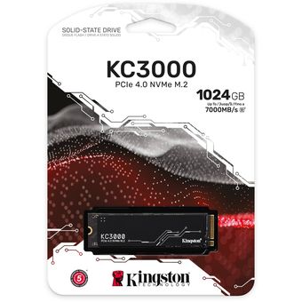 Kingston KC3000 PCIe 4.0 NVMe M.2 SSD, 1024GB [SKC3000S/1024G]