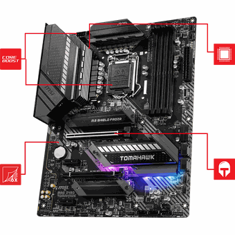 MSI MAG Z490 Tomahawk, ATX motherboard Harga Price and Spec. Beli buy ...