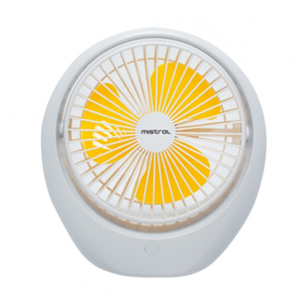 Mistral Mini Rechargeable Fan-Yellow [MRF65]