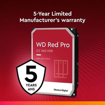 Western Digital WD Red Pro NAS Hard Drive, 16TB / 512MB Cache