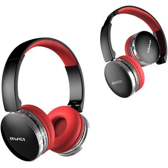 AWEI A500BL Foldable Hi-Fi Stereo Wireless Headphones (Red)