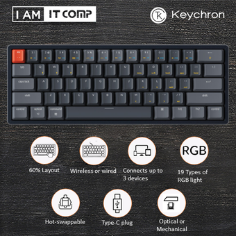 Keychron K12 Wireless Keyboard (Non-Backlight, Keychron Mechanical)