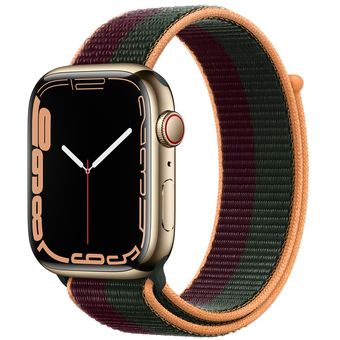 Apple Watch Series 7 (41mm, GPS + Cellular) - Stainless Steel Case with Sport Loop