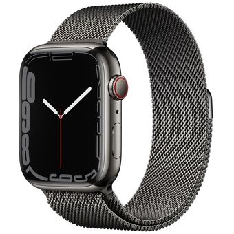 Apple Watch Series 7 (45mm, GPS + Cellular) - Stainless Steel Case with Milanese Loop