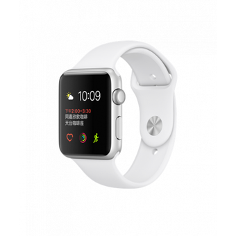 Apple Watch Series 2 - 42 mm, Silver Aluminium Case w/ White Sports Band