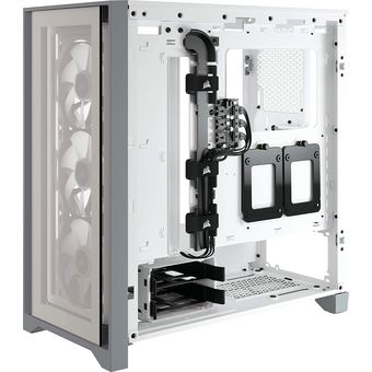 Corsair iCUE 4000X RGB Tempered Glass Mid-Tower ATX Case - White