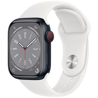 Apple Watch Series 8 (45mm, GPS + Cellular) - Midnight Aluminum Case with Sport Band