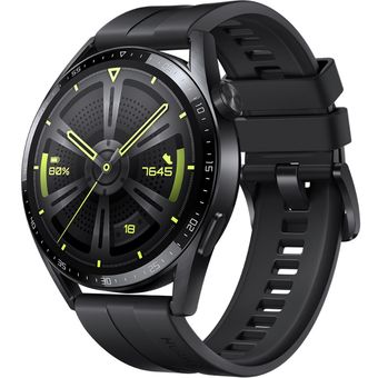 HUAWEI Watch GT 3 - 46mm, Black Fluoroelastomer Strap