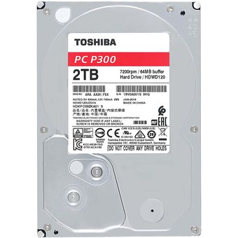 Toshiba P300 Desktop PC 3.5" SATA Hard Drive, 2TB [HDWD120UZSVA]