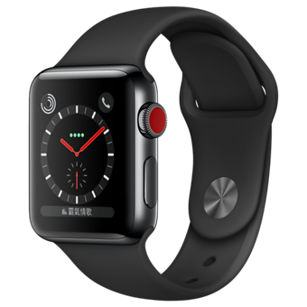 Apple Watch Series 3 (GPS + Cellular) - 38mm, Space Black Stainless Steel Case w/ Black Band